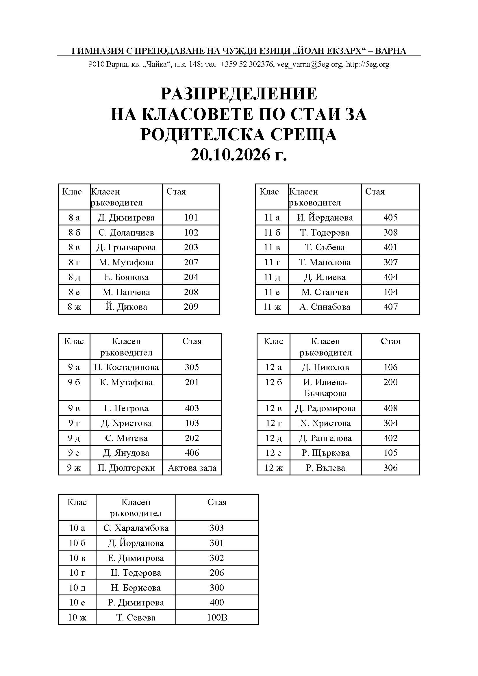 РОДИТЕЛСКА СРЕЩА